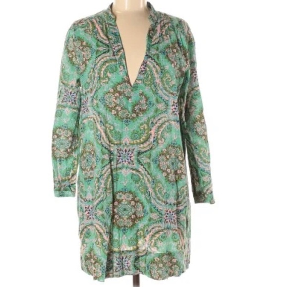 paisley shirt dress